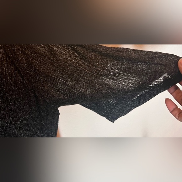 Catherine’s Black Metallic Open Jacket-size 2X (22/24) - Picture 7 of 8